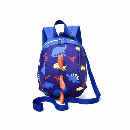 Kids Safety Harness Backpack Toddler Leash Dinosaur Bag Child Anti Lost - pink.