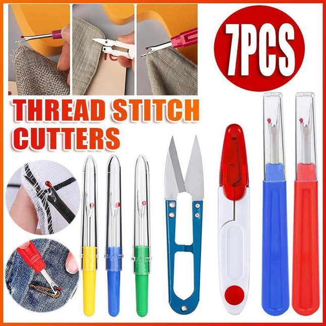 7PCS Seam Ripper and Thread Snips Set for Sewing Stitch Removal and Craft Cutting.