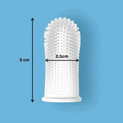 Premium Oral Care Dog Cat Toothbrush Finger Toothbrush Finger Silicone - Yellow.