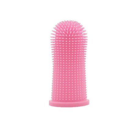 Premium Oral Care Dog Cat Toothbrush Finger Toothbrush Finger Silicone - Blue.