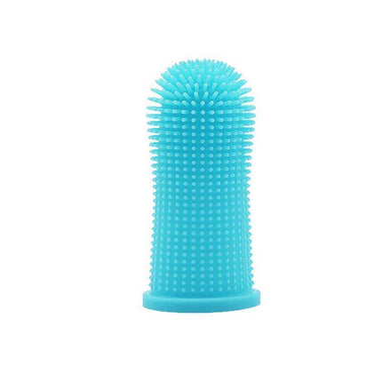 Premium Oral Care Dog Cat Toothbrush Finger Toothbrush Finger Silicone - Pink.