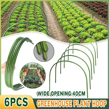 6PCS Greenhouse Plant Hoops Garden Tunnel Support for Row Covers and Netting.