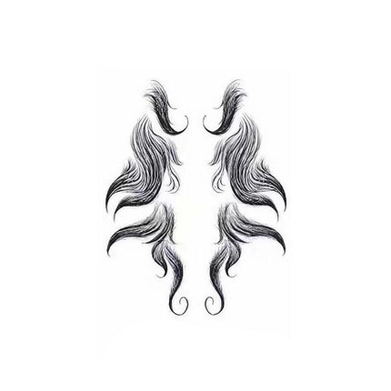 Hairline Edge Tattoo Stickers - Curly Fringe Decals for Women Styling - 1.