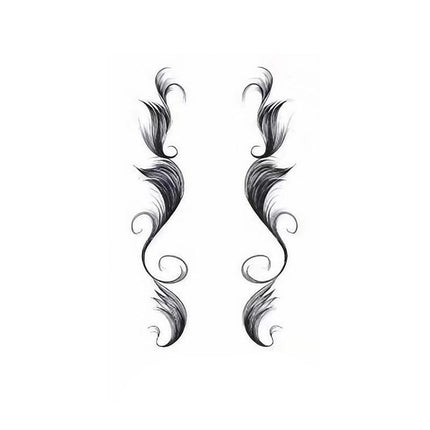 Hairline Edge Tattoo Stickers - Curly Fringe Decals for Women Styling - 1.