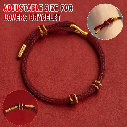 Hand-woven Knotted Red Rope Adjustable Size For Lovers Bracelet Jewelry Gifts.