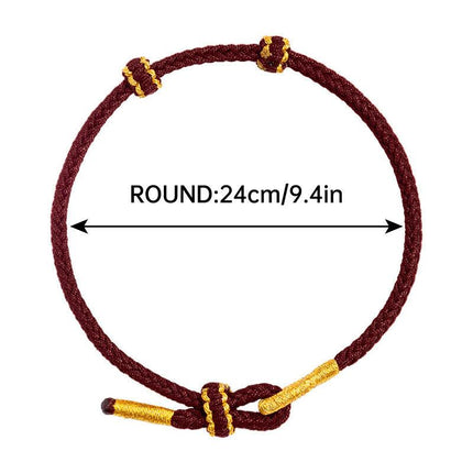 Hand-woven Knotted Red Rope Adjustable Size For Lovers Bracelet Jewelry Gifts.