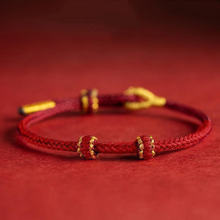 Hand-woven Knotted Red Rope Adjustable Size For Lovers Bracelet Jewelry Gifts.