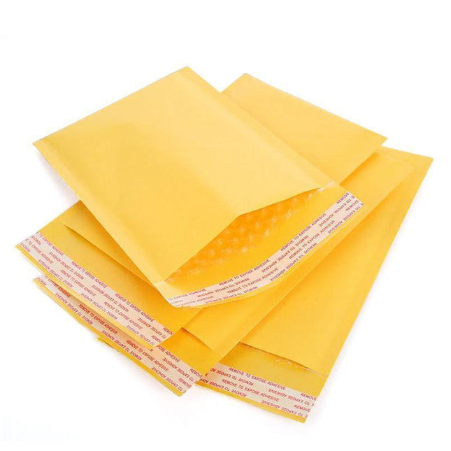 25PCS Poly Bubble Mailer Yellow Colour Multi-Size Plastic Padded Bag - 25PCS-18*18CM.