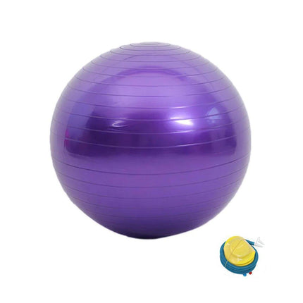 Explosion-Proof Thickened Inflatable Yoga Ball Massage Fitness Stability Ball - Purple - 65cm.