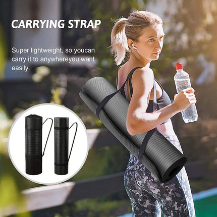 Yoga Mat Dance Mat Sports and Fitness Jump Rope Mat for Men and Women Exercise - Blue.