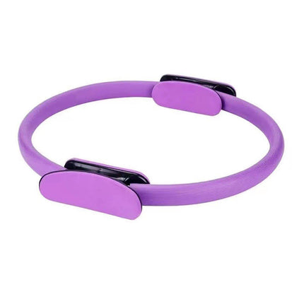 6 Colours Pilates Yoga Ring Magic Circle Fitness Equipment for Toning Slim Legs - Purple.