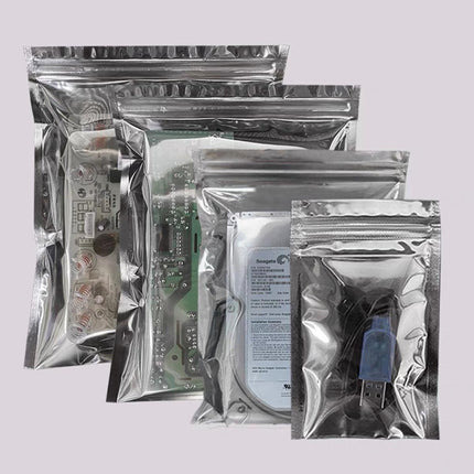Plastic Self Sealing Bags 100PCS 5Sizes Anti Static Semi Transparent Resealable - 15x20cm.