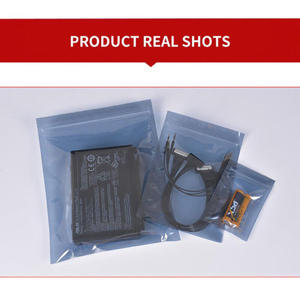 Plastic Self Sealing Bags 100PCS 5Sizes Anti Static Semi Transparent Resealable - 15x20cm.