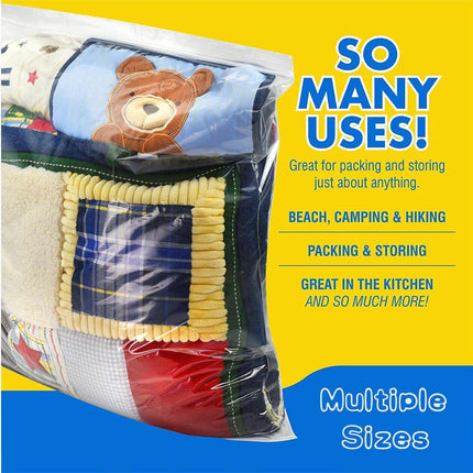 10/100PCS Thick Resealable Ziplock Bags in 12 Sizes Zip Lock Plastic Bags - 6x8cm-100pcs.