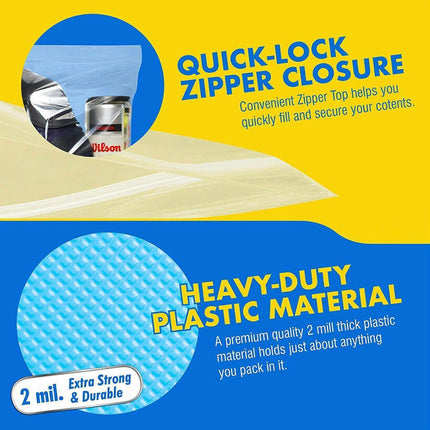 10/100PCS Thick Resealable Ziplock Bags in 12 Sizes Zip Lock Plastic Bags - 6x8cm-100pcs.