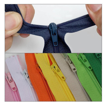 20PCS Closed End Nylon Zippers Tailor Sewer DIY Craft Sewing 20cm - Mixed Color.