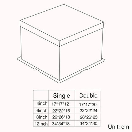 20 PCS Clear Treat Box Box Portable Cake Display Transparent Birthday Cake - 8 INCH(without ribbon)-Double.