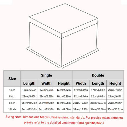 20 PCS Clear Treat Box Box Portable Cake Display Transparent Birthday Cake - 12 INCH(without ribbon)-Double.