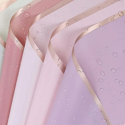 100PCS Waterproof Flower Gift Wrapping Paper Florist Bouquet Craft Packaging - Purple.
