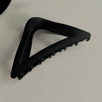 Women's Simple Hair Claws Clip Large Geometric Barrette Ponytail Clamp Hairpin - Black.