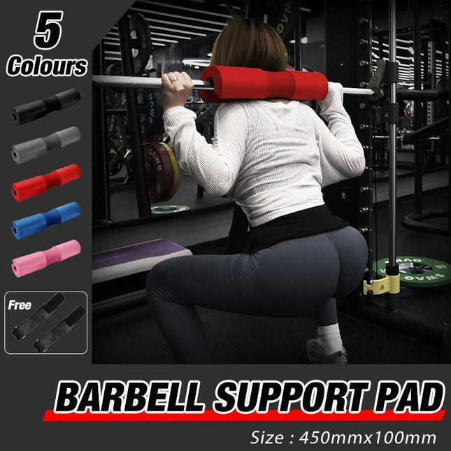 Squat Pad Barbell for Squats Lunges Hip Thrusts Neck Shoulder Protective Support - Grey.