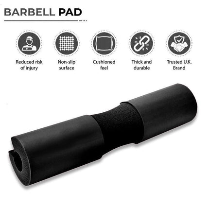Squat Pad Barbell for Squats Lunges Hip Thrusts Neck Shoulder Protective Support - Grey.