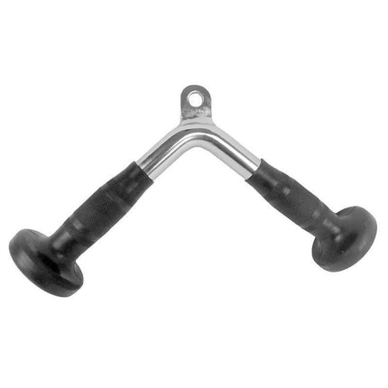 Cable Pulley Attachment Tricep Rope V Grip LAT Pull Down Gym Accessory - Revolving Straight Bar.