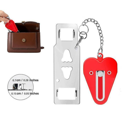 Portable Door Lock for Travel Hotel Home Security Addalock Style Lock - Black.