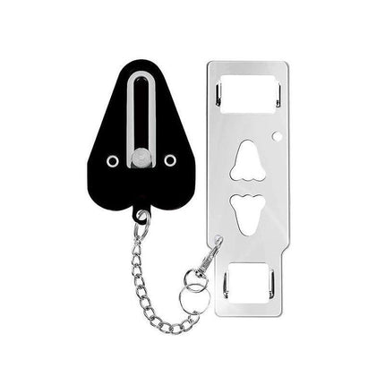 Portable Door Lock for Travel Hotel Home Security Addalock Style Lock - Black.