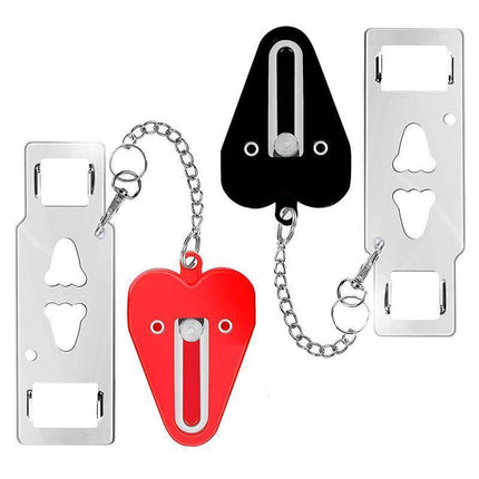 Portable Door Lock for Travel Hotel Home Security Addalock Style Lock - Red.