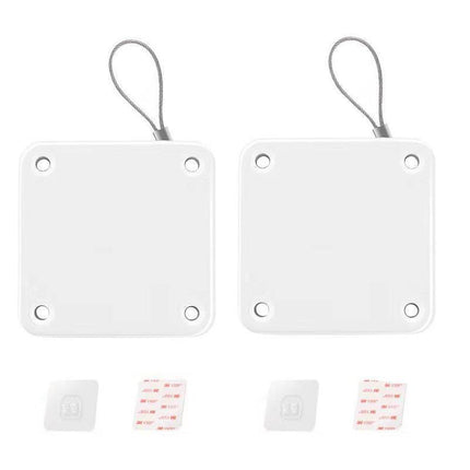 2x Punch-free Automatic Door Closer Sensor Auto for Home Kitchen Door Security - White.
