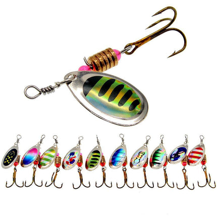 10/16PCS Fishing Lure Spinners Baits Spoon Set with Tackle Bag Trout Bass Tackle - A(16PCS).
