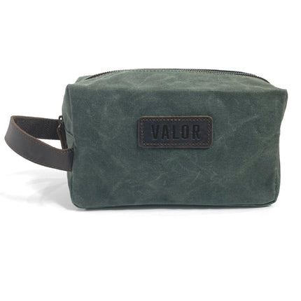 Waxed Canvas Toiletry Bag - Green.