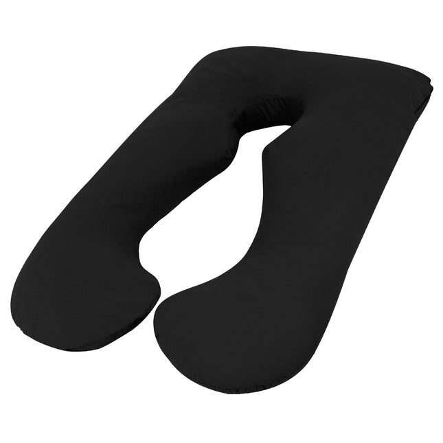 Woolcomfort Aus Made Maternity Pregnancy Nursing Sleeping Body Pillow Pillowcase Included Black.