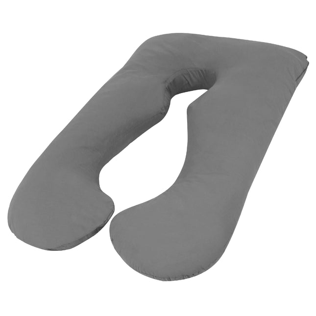 Woolcomfort Aus Made Maternity Pregnancy Nursing Sleeping Body Pillow Pillowcase Included Grey.