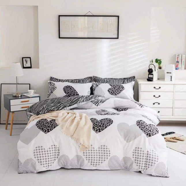 Dreamfields - Twin Hearts Quilt Cover Set - (3pcs, King Size).