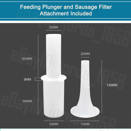 1.63HP Commercial Meat Mincer- Electric Grinder & Sausage Maker Filler 1200W.