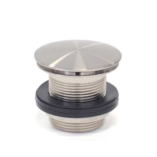 2021 new brushed Nickel Brushed stainless steel Pop Up Waste Plug 40 mm NO Overflow.