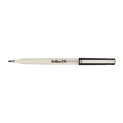 Artline 210 Pen 0.6mm Blk Bx12.