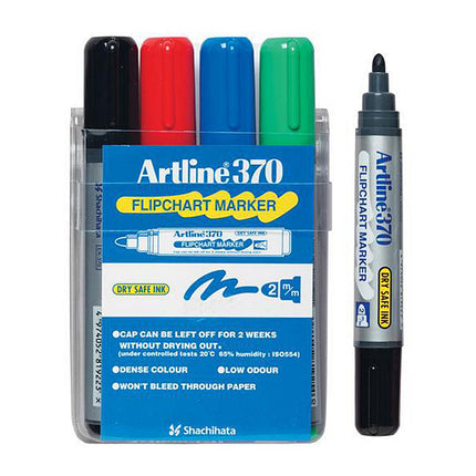 Artline 370 FChrt Mkr Ast Wlt4.