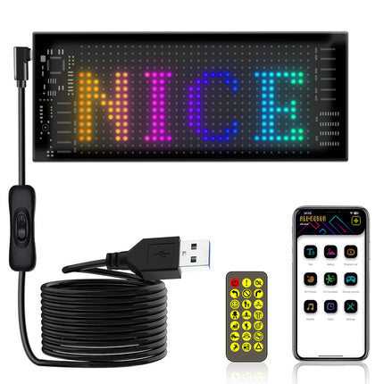 Programmable LED Matrix Panel Flexible Screen IP65 with APP Control 70*173mm.