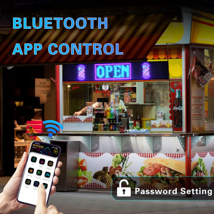 Programmable LED Matrix Panel Flexible Screen IP65 with APP Control 120*595mm.