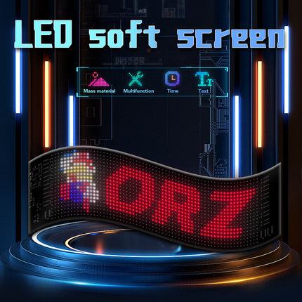 Programmable LED Matrix Panel Flexible Screen IP65 with APP Control 120*595mm.