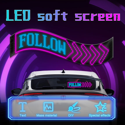 Programmable LED Matrix Panel Flexible Screen IP65 with APP Control 120*595mm.