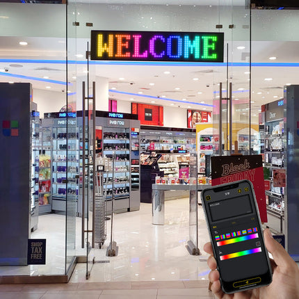 Programmable LED Matrix Panel Flexible Screen IP65 with APP Control 120*595mm.