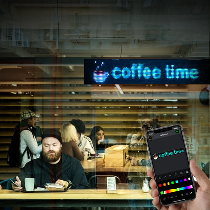 Programmable LED Matrix Panel Flexible Screen IP65 with APP Control 120*595mm.