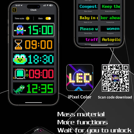 Programmable LED Matrix Panel Flexible Screen IP65 with APP Control 120*595mm.
