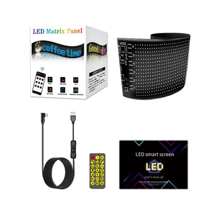 Programmable LED Matrix Panel Flexible Screen IP65 with APP Control 120*595mm.