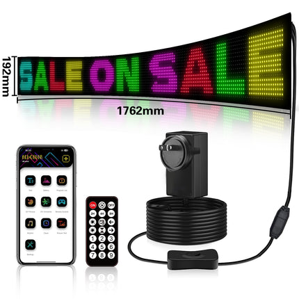 Programmable LED Matrix Panel Flexible Screen IP65 with APP Control 192*1762mm.