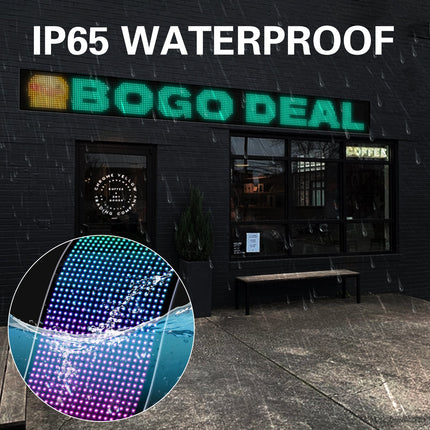 Programmable LED Matrix Panel Flexible Screen IP65 with APP Control 192*1762mm.